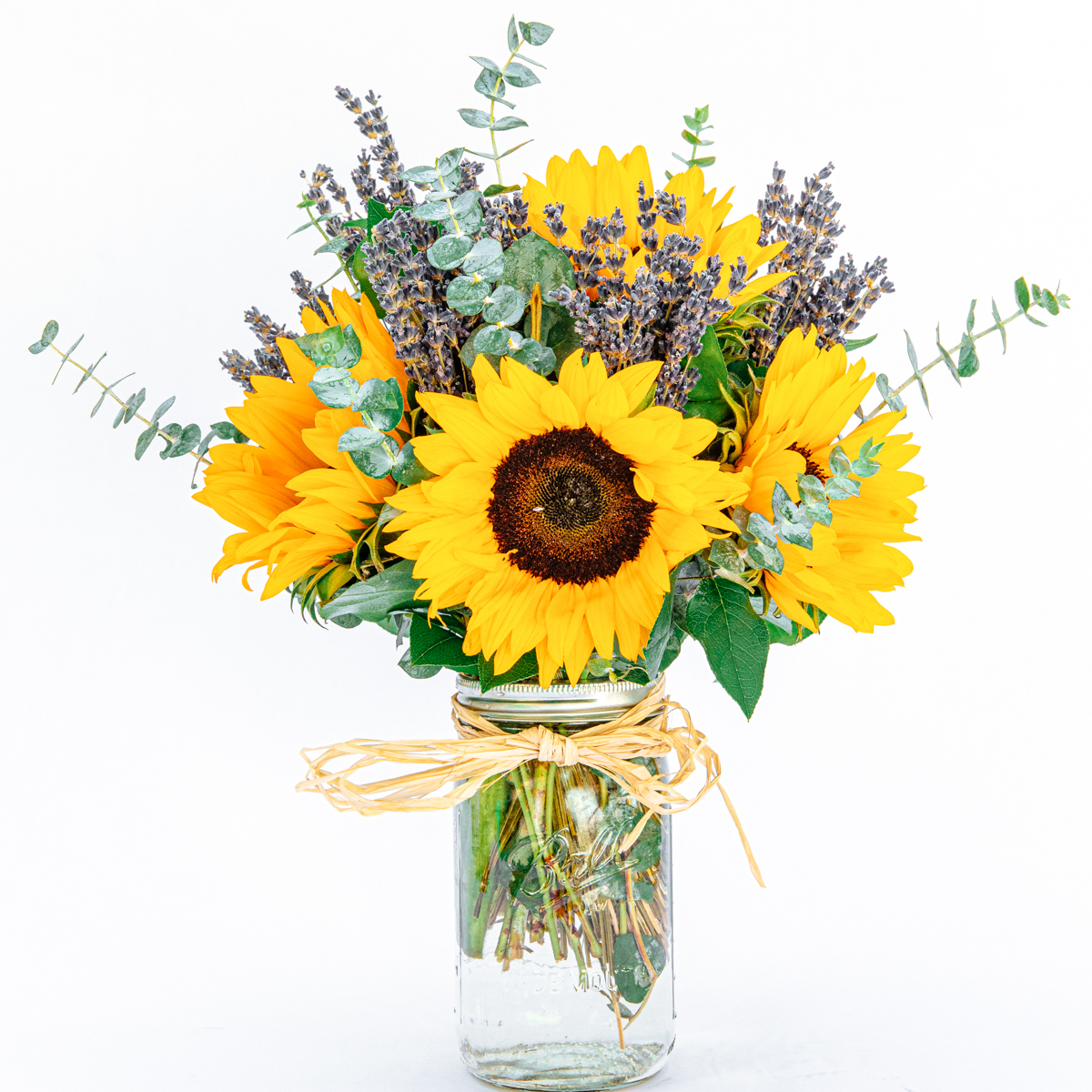 Relaxing Sunflower and Dry Lavender Jar